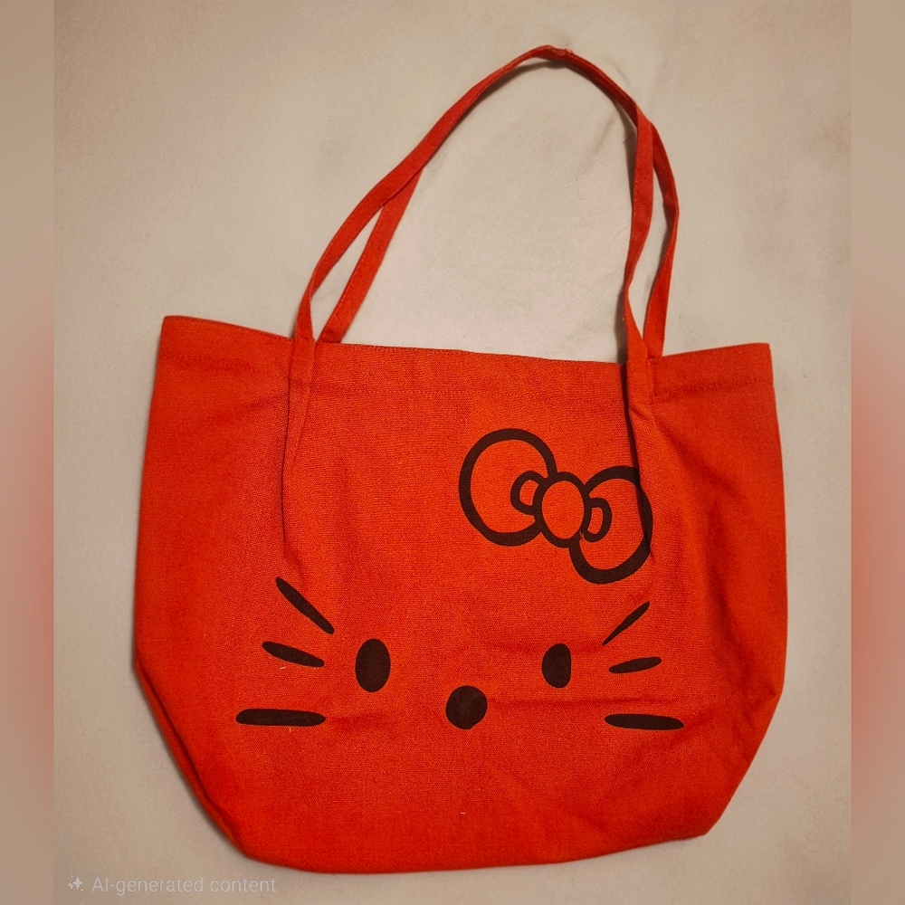 Hello Kitty Red Canvas Tote NEW♡ - Picture 1 of 5